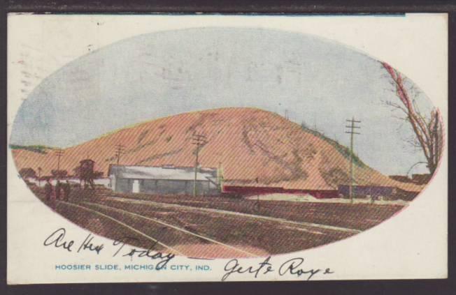 Hoosier Slide Michigan City IN Postcard 4734