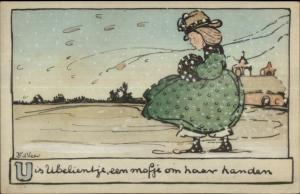 Bas Van Der Veer Children Art Fairy Tale Nursery Rhyme Scarce Postcard #6