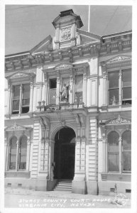 RPPC STOREY CO. COURT HOUSE VIRGINIA CITY NEVADA REAL PHOTO POSTCARD (c. 1940s)