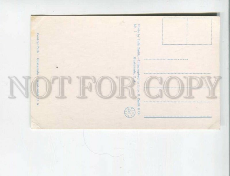 473224 Guatemala Central Park Old postcard