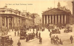 BR60708 the bank and royal exchange car voiture   london   uk