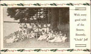 Vintage Postcard Waterville Maine ME Christmas Young Men Summer Camp ?