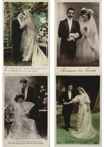 WEDDING DRESSES ROMANTIC  REAL PHOTO 100 CPA Pre-1940 (L4369)