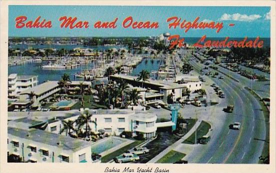 Florida Fort Lauderdale Bahia Mar Yacht Basin And New Highway A1a 1966