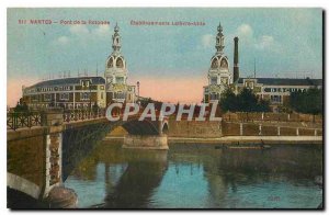 CARTE Postal Nantes Old Bridge Rotunda Biscuits Lefevre