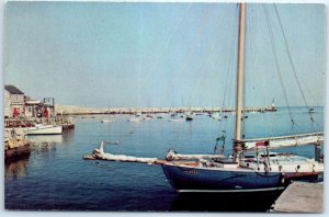 Postcard - Rockport Harbor And Breakwater - Rockport, Massachusetts