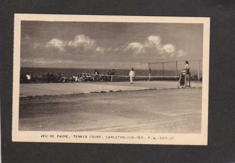 PQ Tennis Court Jeu de Paume Carleton Sur Mer Quebec Canada Carte Postale PC