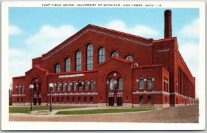 Yost Field House University Of Michigan Ann Arbor Michigan MI Campus Postcard