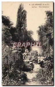 Old Postcard Le Vesinet artistic Lake View Child