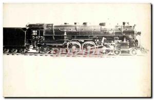 CARTE PHOTO Train Locomotive