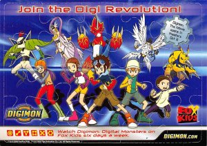 Join the Digi revolution, Puzzle  Watch Digimon digital monsters on Fox kids ...