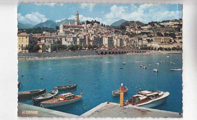 BF21809 menton la vielle ville le port et la plage france  front/back image