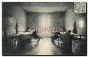 Old Postcard Saint Maurice National Asylum Convalescents room has three beds ...