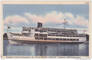 S.S. Mount Vernont, America's Finest Streamliner, Wilson Line, 30-40's