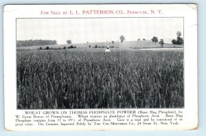SYRACUSE, NY ~ THOMAS PHOSPHATE POWDER Advertising c1900s Farming Postcard