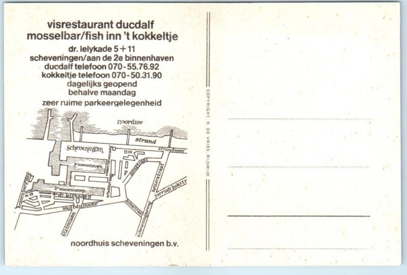Postcard - Visrestaurant ducdalf mosselbar/fish inn 't kokkeltje - Netherlands