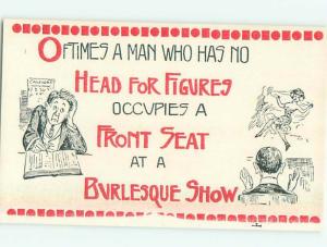 Bamforth Risque FRONT SEAT OF BURLESQUE SHOW AC0051