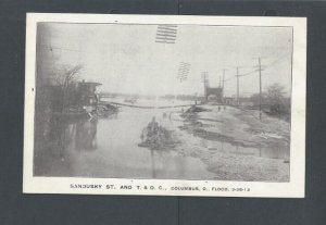 Post Card 1913 Sandusky Oh Flood Disaster 3-25-1913 Sandusky /st & T & O C