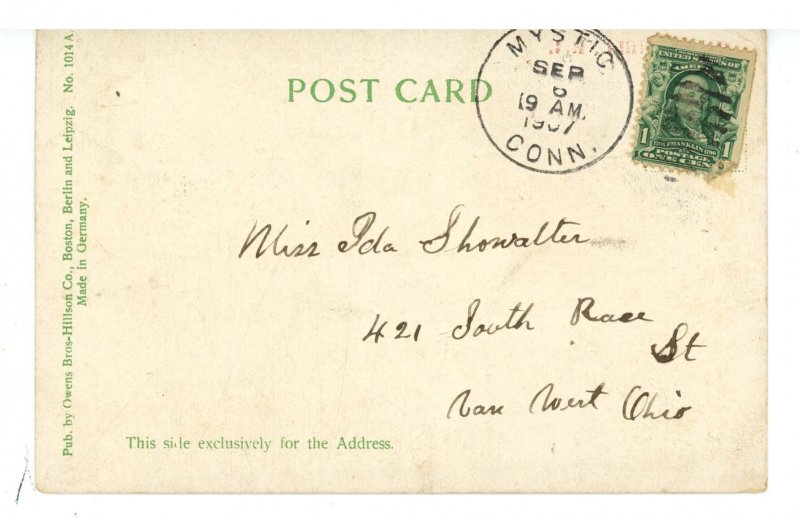 RI - Watch Hill. Breaking Surf ca 1907