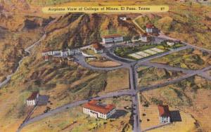 Texas El Paso Airplane View Of College Of Mines 1946