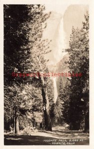 CA, Yosemite Valley, California, Yosemite Falls, 2,565 Feet, RPPC