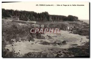 Old Postcard Pornic Riviera Beach And From The Little Birochère