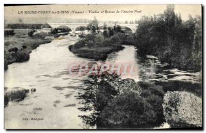 Old Postcard La Roche Posay les Bains Viaduct and ruins of & # 39ancien Bridge