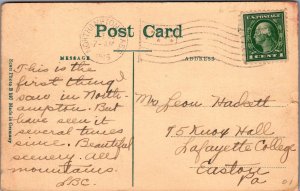 Postcard Railroad Station Northampton MA 1916