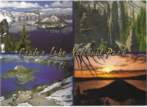 Split View Crater Lake National Park Surrounding Crater Lake Oregon 4 by 6