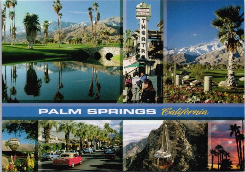 Palm Springs California CA Multiview Unused Vintage Postcard D37