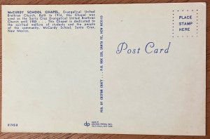 McCurdy School Chapel Unused Post Card Circa 1970’s Espanola NM LB