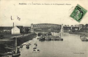 CPA ANDRESY-Le Pont-Viaduc du Chemin de fer d'Argenteuil a MANTES (260262)