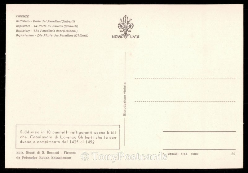Battistero - Porta del Paradiso (Ghiberti)
