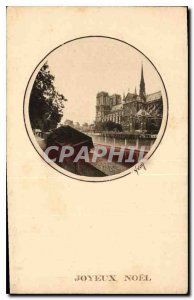Old Postcard Notre Dame Paris view of the Quai de Montebello