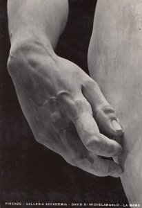Firenze Accademia David Di Michelangelo La Mano 1960s Gallery Postcard