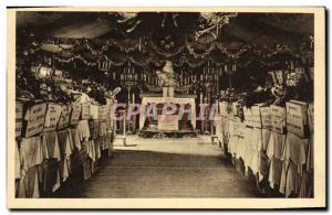 Old Postcard Douaumont Ossuary interim Interior of the chapel Army