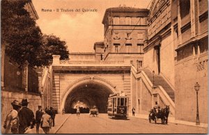 Vtg Roma Il Traforo del Quirinale Rome Italy 1910s Old View Postcard