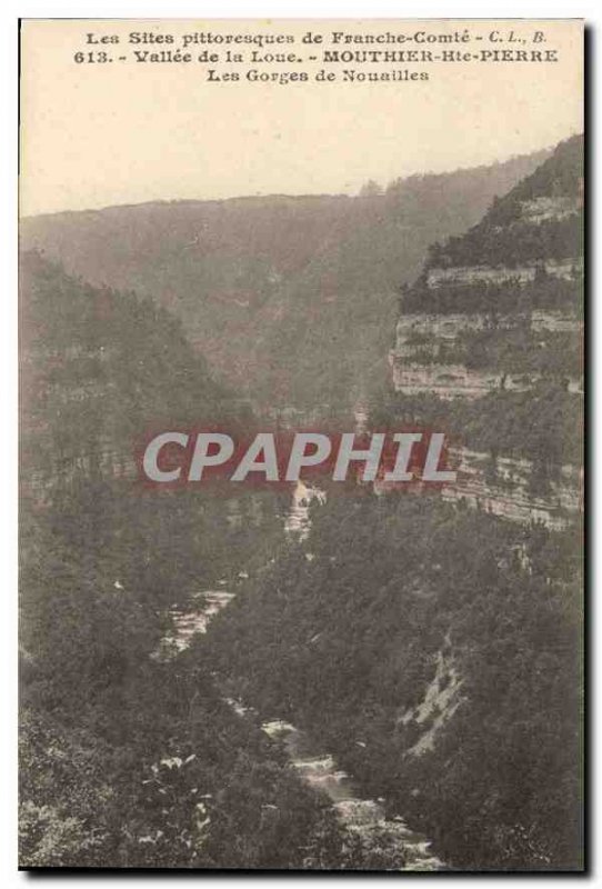 Postcard Old picturesque sites of Franche Comte Loue Valley Mouthier-Haute-Pi...