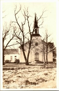 RPPC Methodist Church, Santa Claus IN Vintage Postcard J40