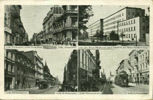 poland, ŁÓDŹ LODZ LITZMANNSTADT, Grand Hotel, Strassenbahn (1939) Postcard