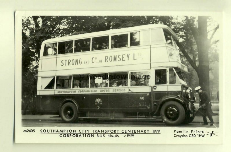 pp1232 -Southampton City Council Corporation Bus No 46 1979 - Pamlin postcard 