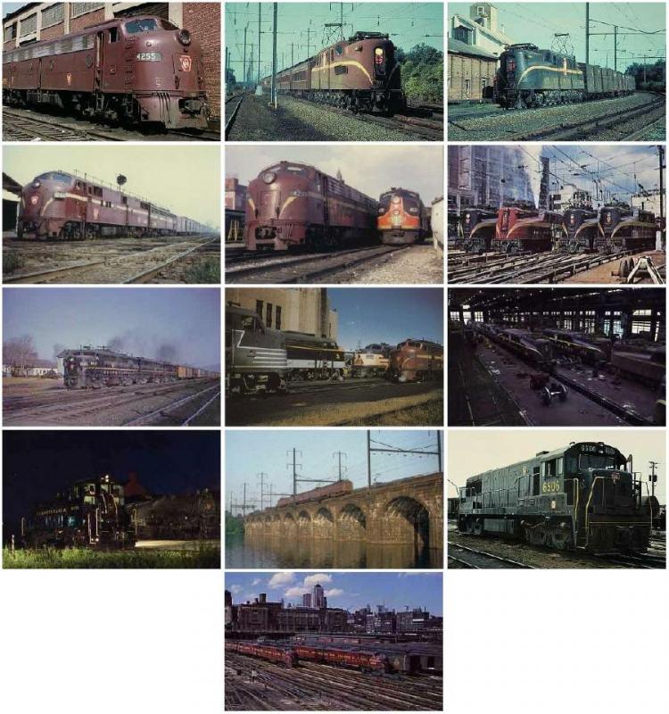 Pennsylvania Railroad Locomotives Lot of 13 Postcards - L...