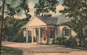 Vintage Postcard 1930's View of The Little White House, Warm Springs Georgia GA