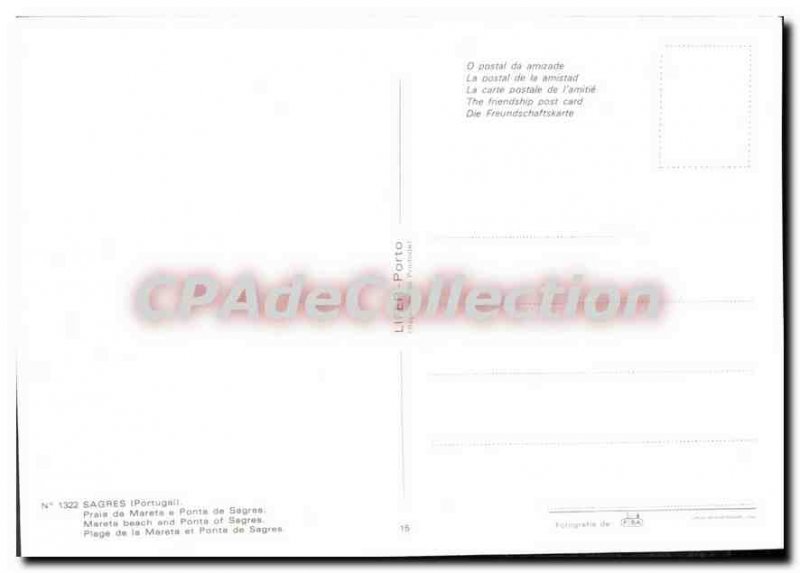 Postcard Modern Sagres Praia De Ponta e Marete
