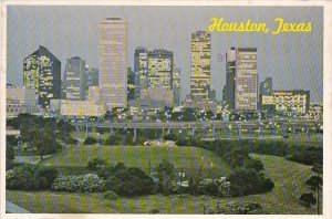 Skyline Of Downtown Houston Texas 1982