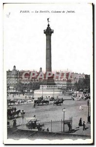 Old Postcard Paris Bastille July Column