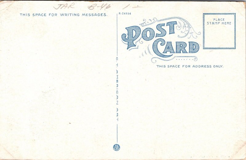 Historic Post Office Streetview Concord New Hampshire Government WB Postcard 