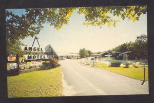 CAPE COD HYANNIS MASSACHUSETTS THE ANGEL MOTEL VINTAGE ADVERTISING POSTCARD