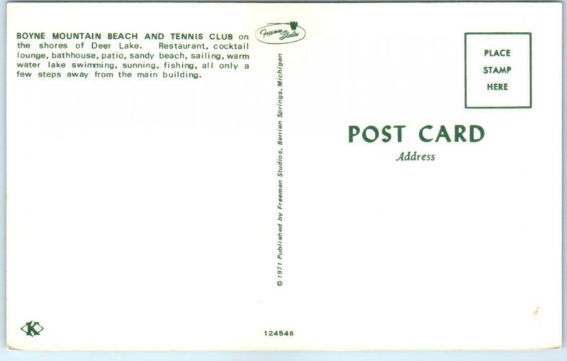 Boyne Mountain Beach and Tennis Club, Deer Lake Boyne Falls, Michigan