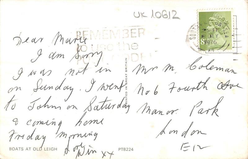 uk10612 boats at old leigh  uk